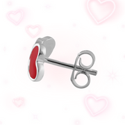 Petite Pair of Hearts Earrings: Sterling Silver