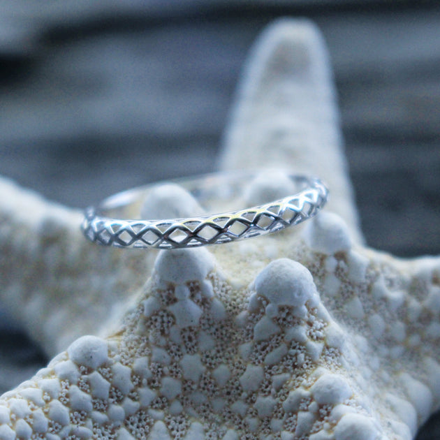 Sea Candy Ring Bohemian Weave Sterling Silver Sea Candy Jewelry