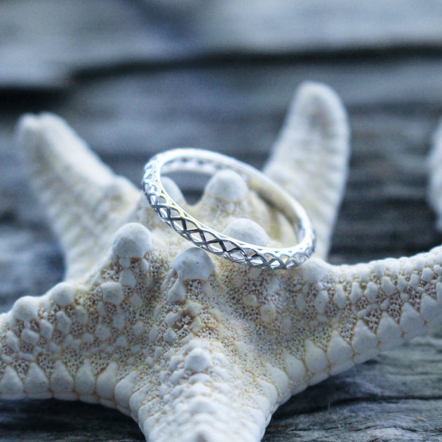Sea Candy Ring Bohemian Weave Sterling Silver Sea Candy Jewelry