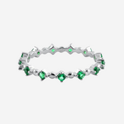 Eternity Green Gemstone Sterling Silver
