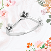 3 Flower Power Sterling Silver