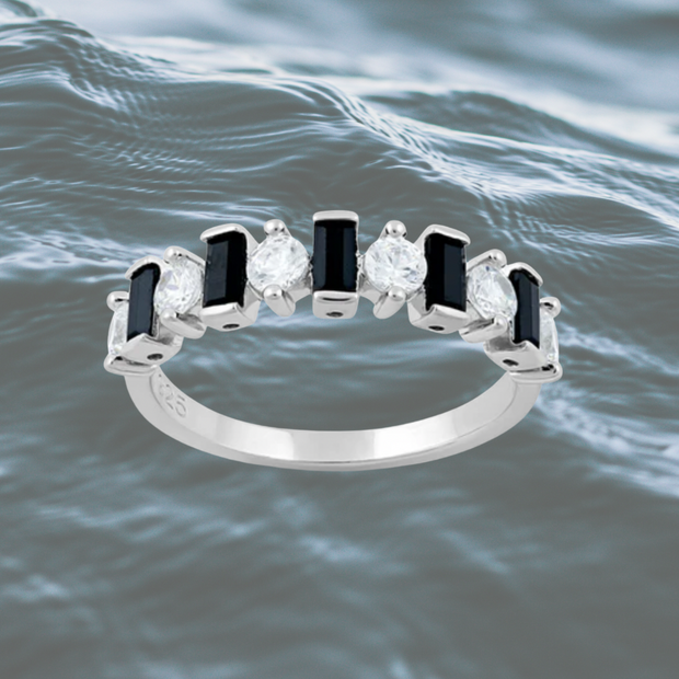 Black & White Diamonds Sterling Silver