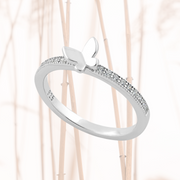Diamond Monarch Butterfly Sterling Silver