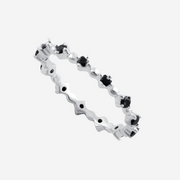 Eternity Black Gemstone Sterling Silver