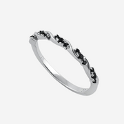 Rare Black 3 Gemstone Sterling Silver