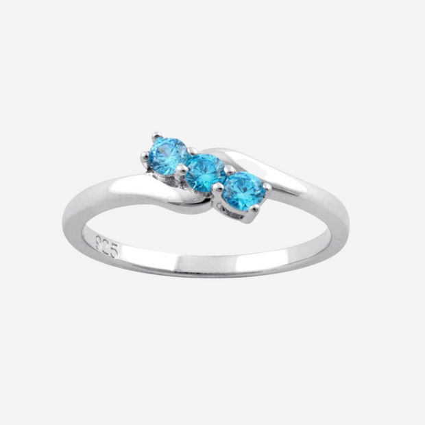 3 Blue Opal Gemstone Sterling Silver