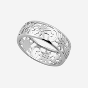Hollow Flowers Band Sterling Silver