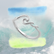 Rolling Waves Sterling Silver