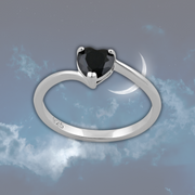 Black Heart Sterling Silver