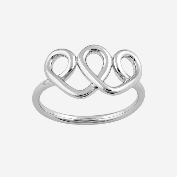 Weaved Hearts Sterling Silver
