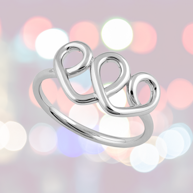 Weaved Hearts Sterling Silver