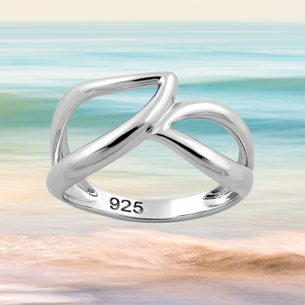 Abstract Waves Sterling Silver