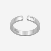 Heart Stamped Band Sterling Silver