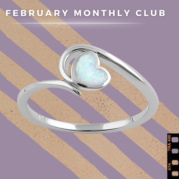 (Monthly Ring Club) Hearts & Vines Band Sterling Silver