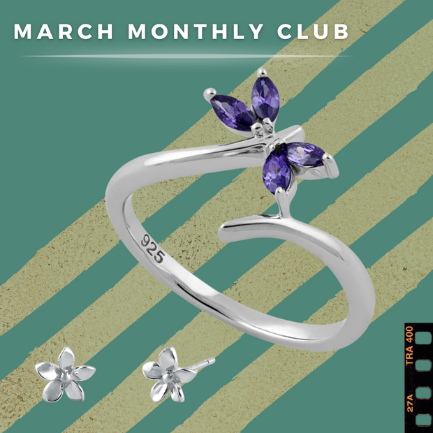 (Monthly Ring Club) Hearts & Vines Band Sterling Silver