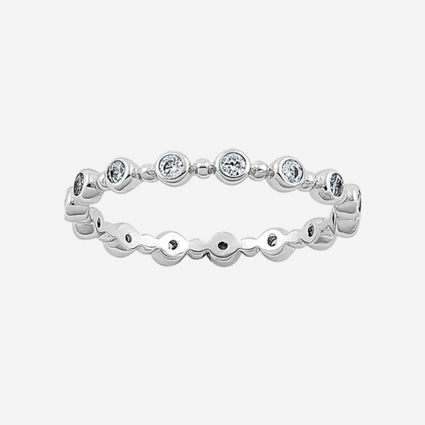 Eternity White Gemstone Sterling Silver