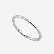 Simple Hammered Sterling Silver