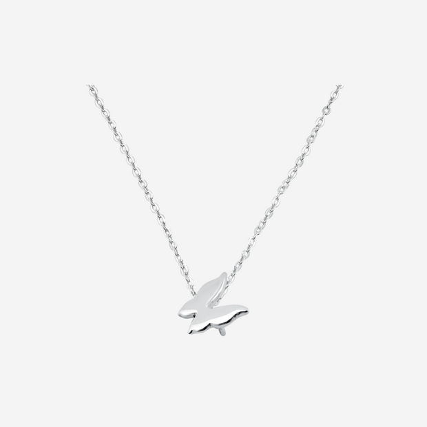Petite Butterfly Necklace: Sterling Silver