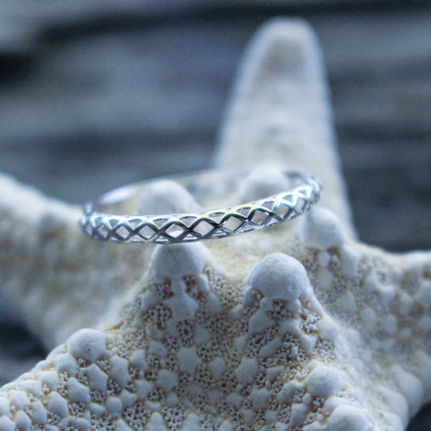Sea Candy Ring: Bohemian Weave Sterling Silver