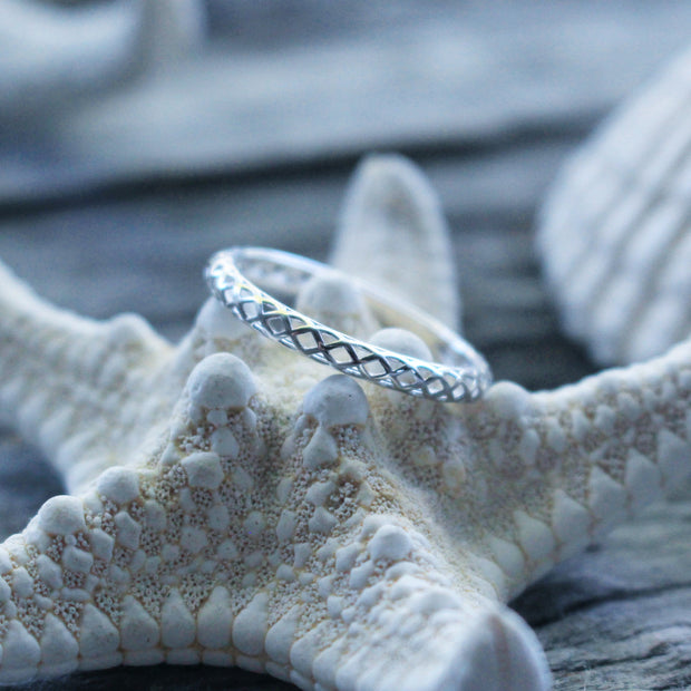 Sea Candy Ring: Bohemian Weave Sterling Silver