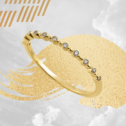 Rare Half Eternity 14k Solid Gold