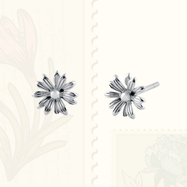 Petite Daisy Earrings: Sterling Silver