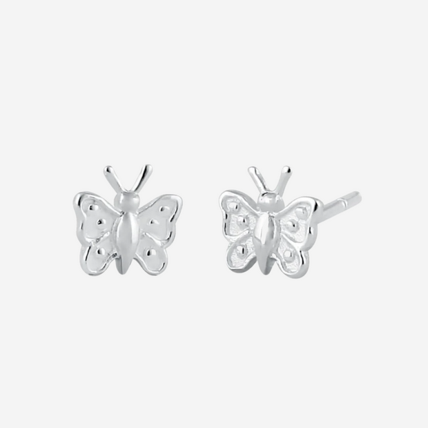 Petite Butterfly Earrings: Sterling Silver