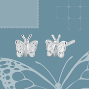 Petite Butterfly Earrings: Sterling Silver