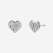 Chrome Heart Earrings: Sterling Silver