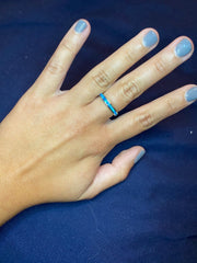 Sea Candy Ring: Ocean Opal Band Sterling Silver