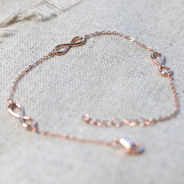 Rare Rose Gold Petite Infinity Bracelet