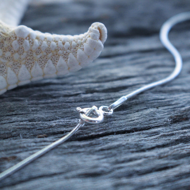 Simple Surfer Necklace: Sterling Silver
