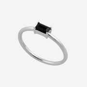 Rare Black Gemstone Sterling Silver