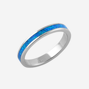 Sea Candy Ring: Ocean Opal Band Sterling Silver