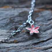 Petite Flower Charm Bracelet: Sterling Silver