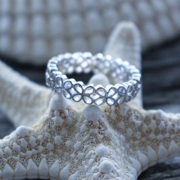 Sea Candy Ring: Eternity Flowers Sterling Silver