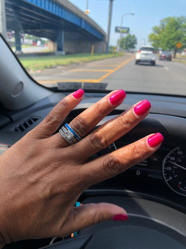 Sea Candy Ring: Ocean Opal Band Sterling Silver