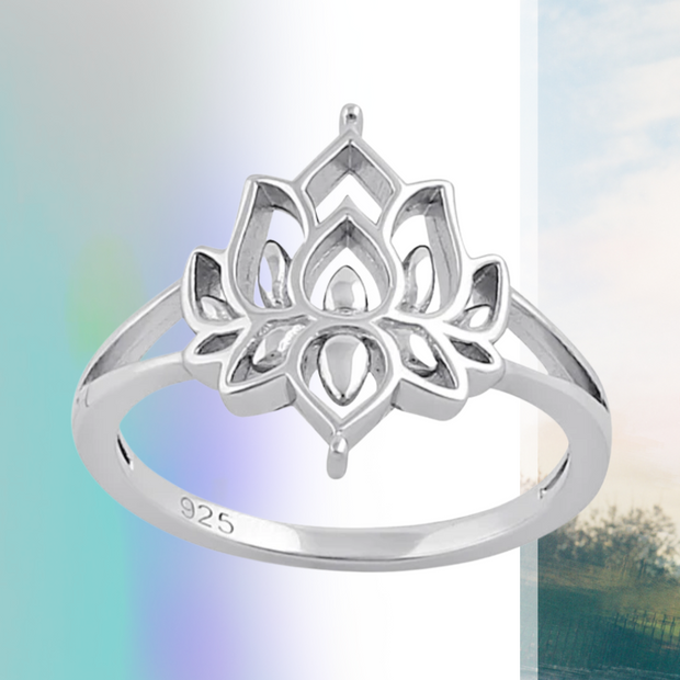 Lotus Blossom Sterling Silver