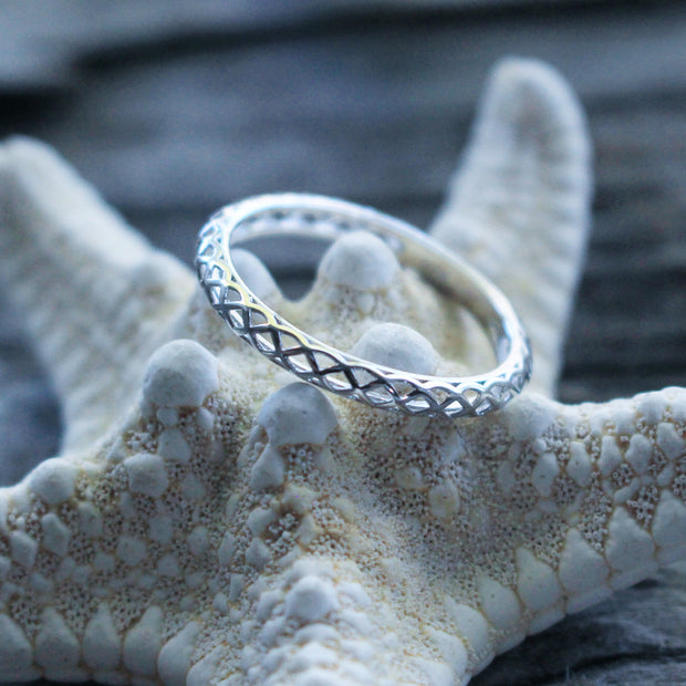 Sea Candy Ring: Bohemian Weave Sterling Silver