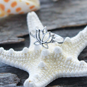 Sea Candy Ring: Lotus Flower Sterling Silver