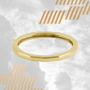 Simple Hammered 14k Solid Gold