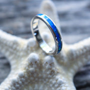 Sea Candy Ring: Ocean Opal Band Sterling Silver