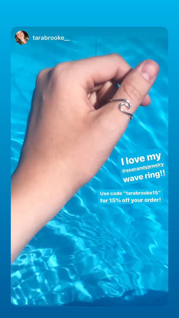 Sea Candy Ring: Simple Wave Sterling Silver