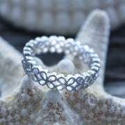 Sea Candy Ring: Eternity Flowers Sterling Silver