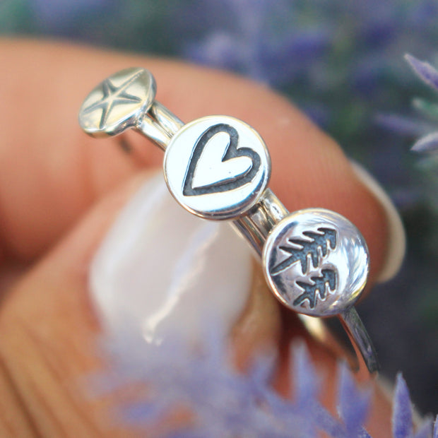 Sea Candy Ring: Nature 3-Pack Sterling Silver