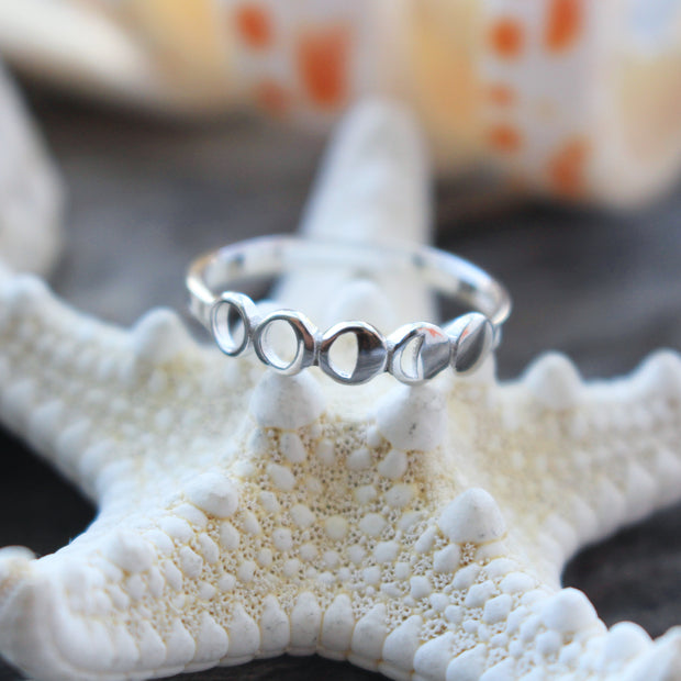 Sea Candy Ring: Moon Phases Sterling Silver