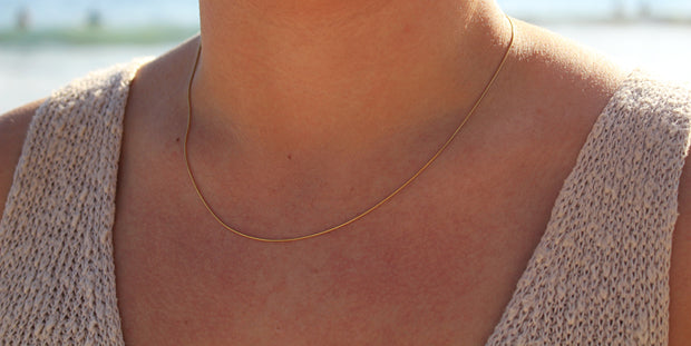 Simple Surfer Necklace: 14k Gold Fill