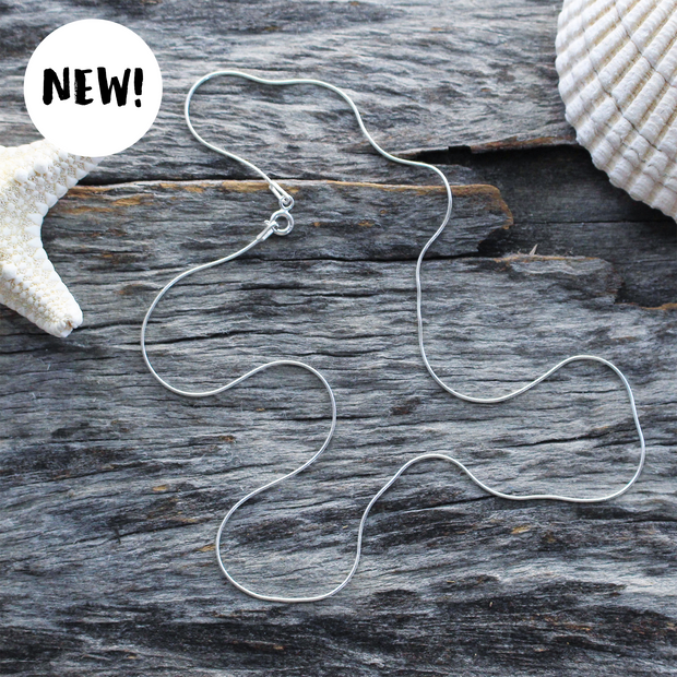 Simple Surfer Necklace: Sterling Silver