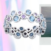 Aqua Gemstone Sterling Silver