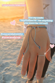 Sea Candy Ring: Dainty Simple Beaded Sterling Silver